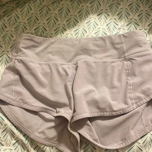 Light purple speed up shorts! Lululemon